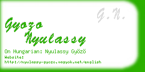gyozo nyulassy business card