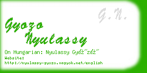 gyozo nyulassy business card